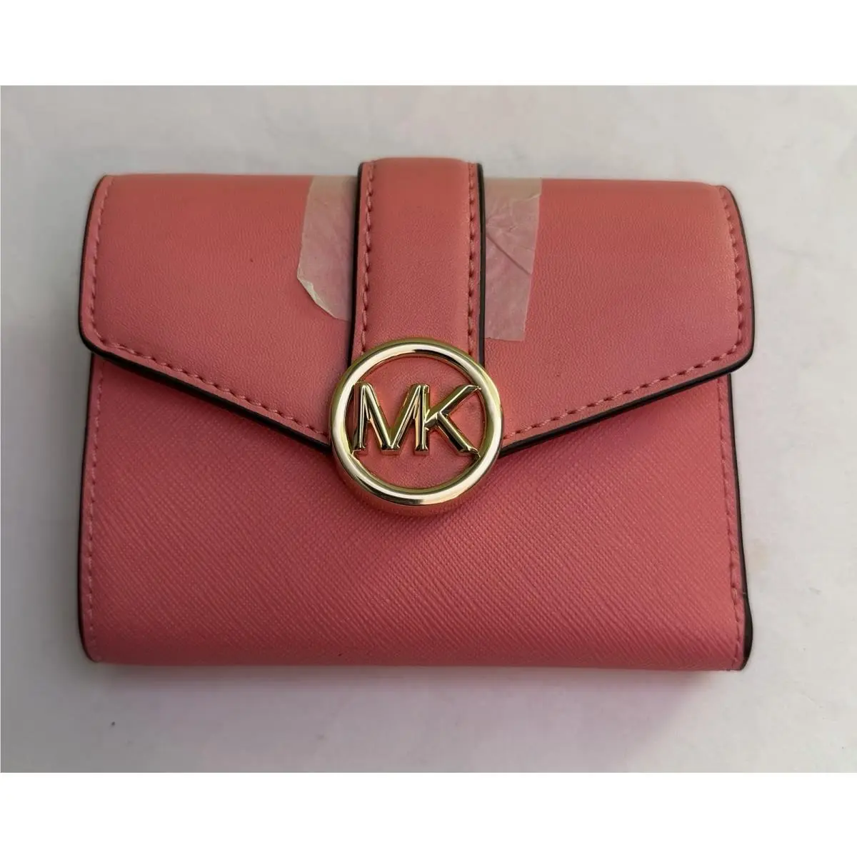 Michael Kors Carmen Medium Flap Bifold Wallet Grapefruit