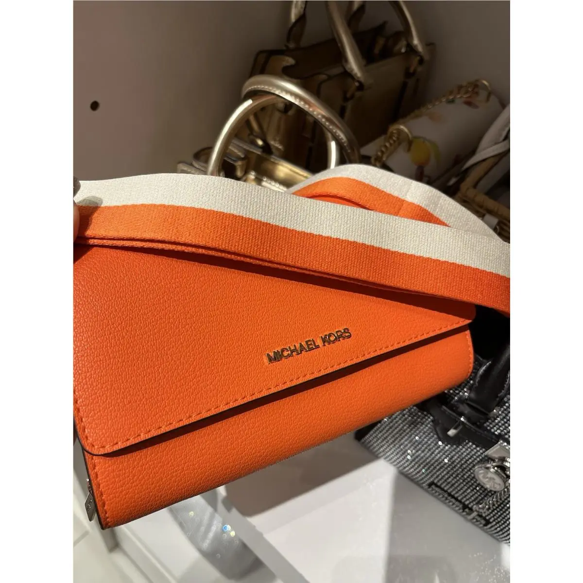 Michael Kors Women Lady Zip Around Wallet Crossbody Bag Handbag Messenger Purse