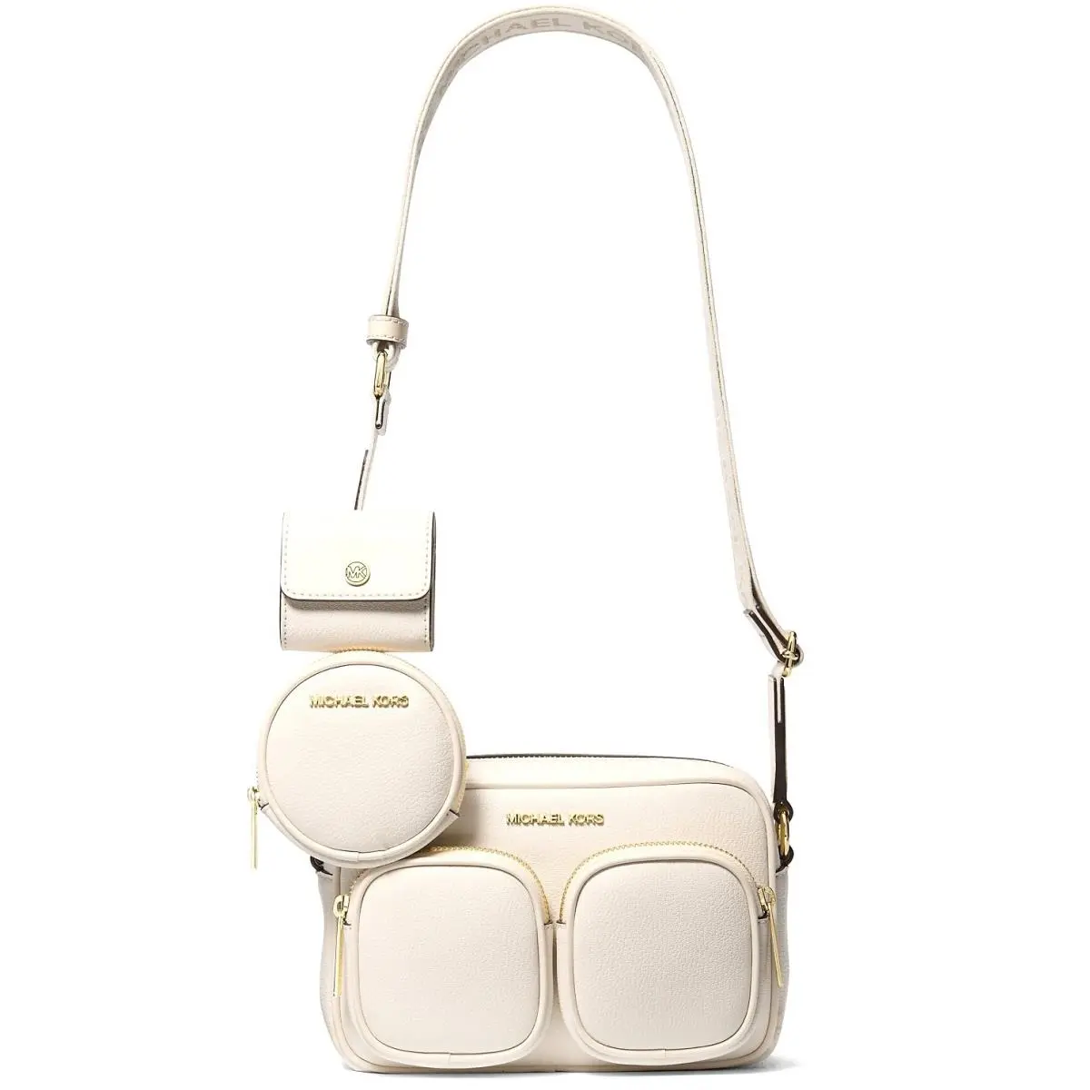 Michael Kors Small Leather Crossbody Bag with Coin Pouch Earbud Case 35S2GTTC6