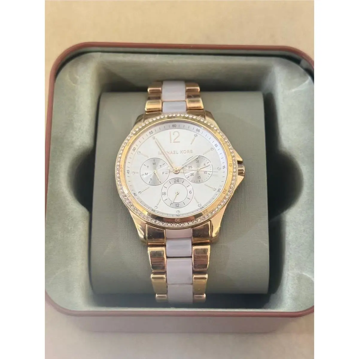 Michael Kors MK6657 Women`s Riley Chronograph Two-tone Stainless Steel Watch