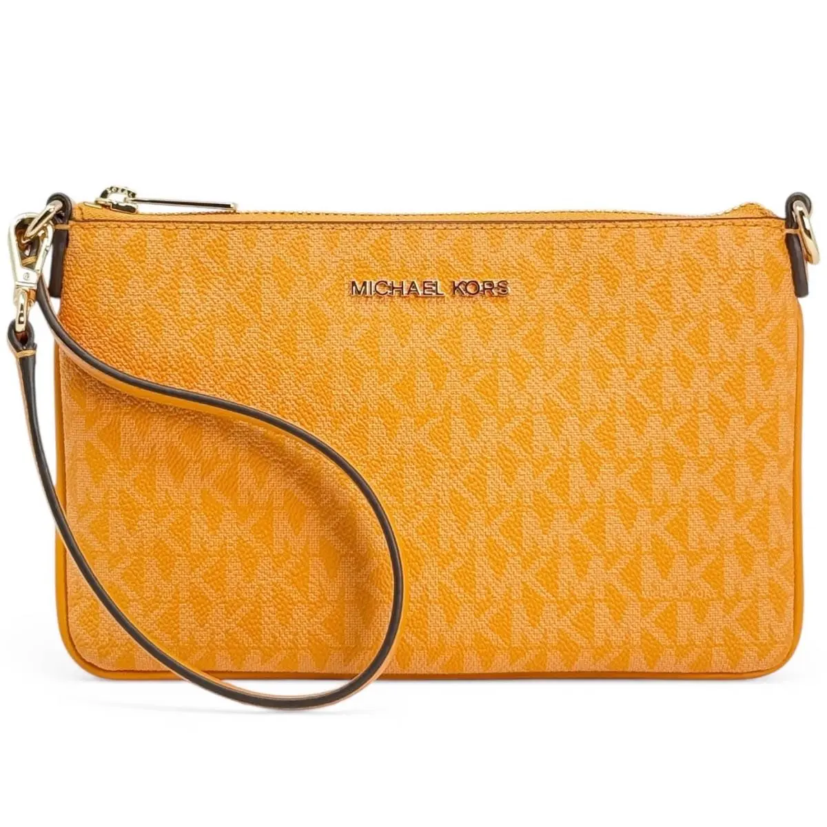 Michael Kors Small Convertible Wristlet Pouch Wallet Radiant Orange 35T4GTVW5B