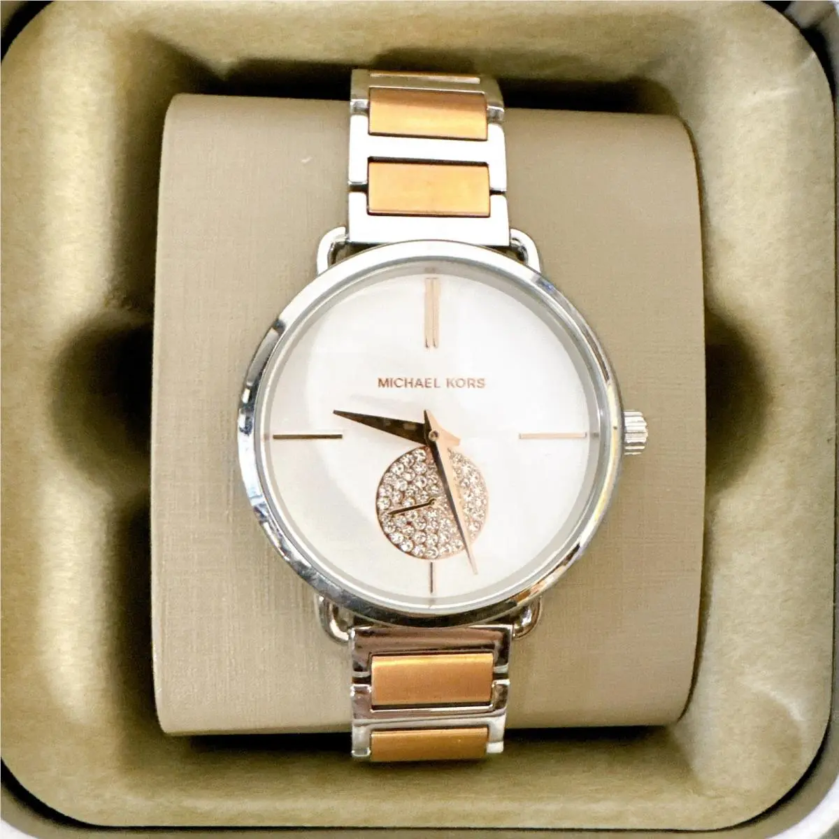 Michael Kors MK3709 Women`s Portia Two-tone Watch