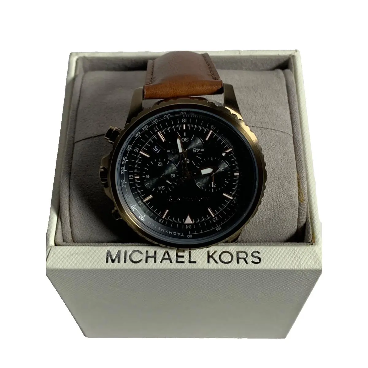 Michael Kors Men`s Lexington Multifunction Gold Tone Stainless Steel Watch