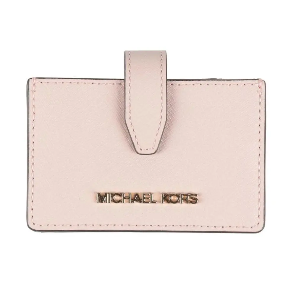 Michael Kors Jet Set Travel Powder Blush Pink Cardholder Card ID Wallet