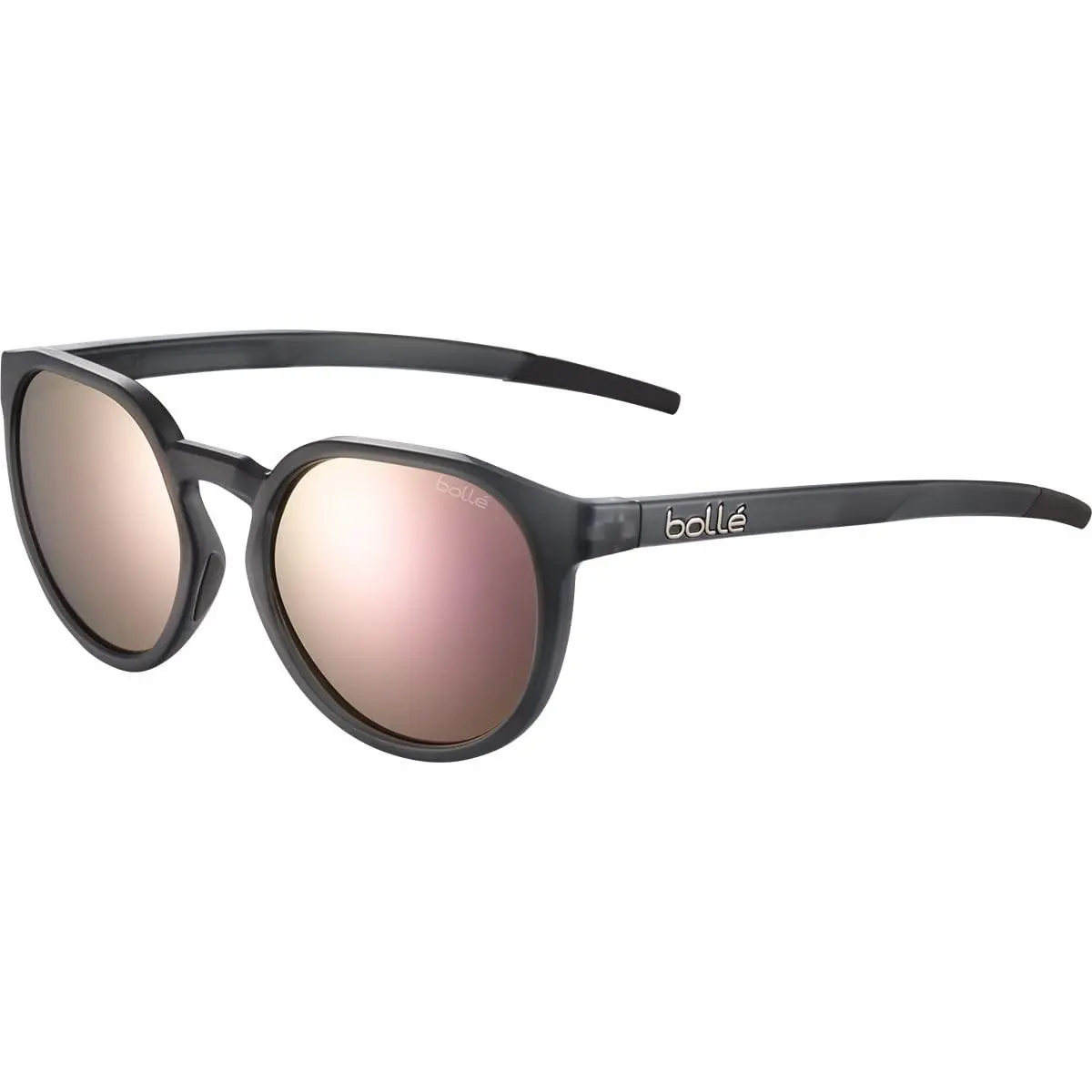 Bollé Merit Sunglasses Black Crystal Matte - HD Polarized Brown Pink Small