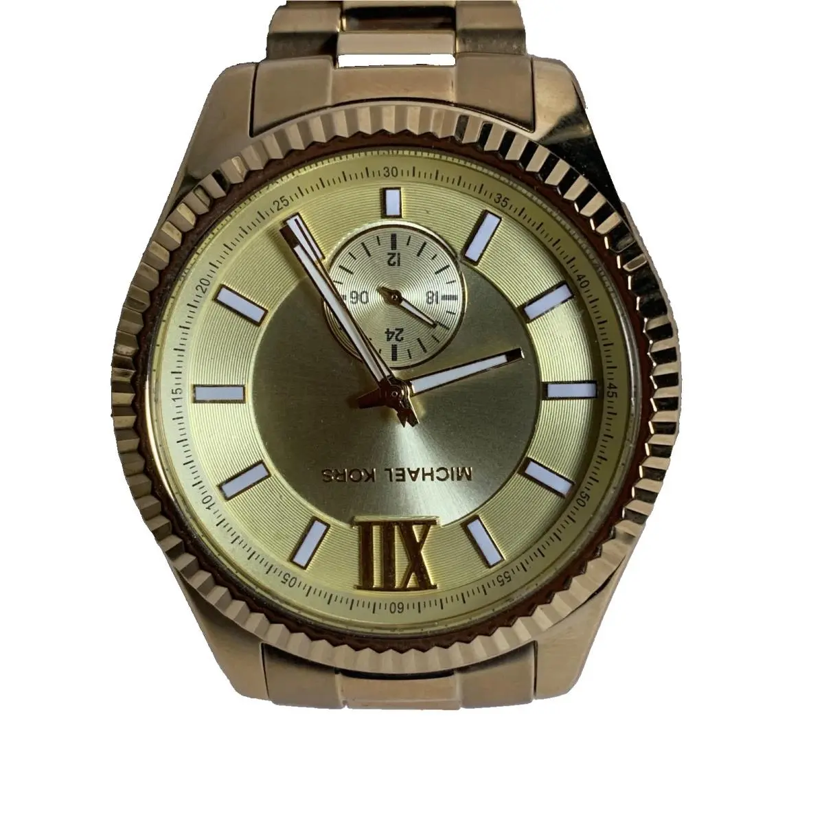 Michael Kors Cortlandt Chronograph Quartz Watch Brown Dial Rose Gold-tone MK8905