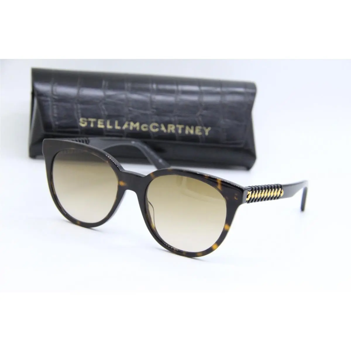 Stella Mccartney SC40037I 52F Havana Gold Sunglasses W Case 54-18 by Stella McCartney