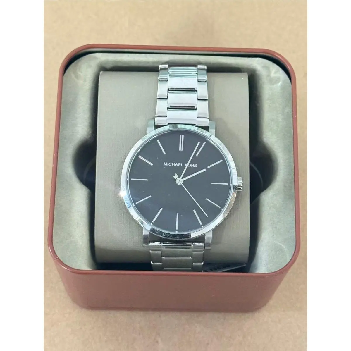 Michael Kors MK7184 Oversized Auden Silver-tone Men`s Watch