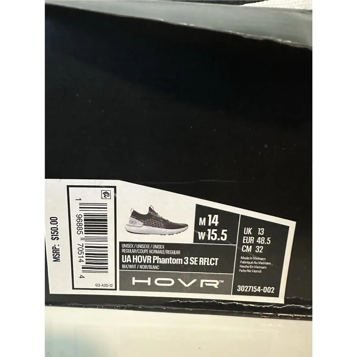 Under Armour shoes - Under Armour HOVR Phantom 3 - Black/White 4