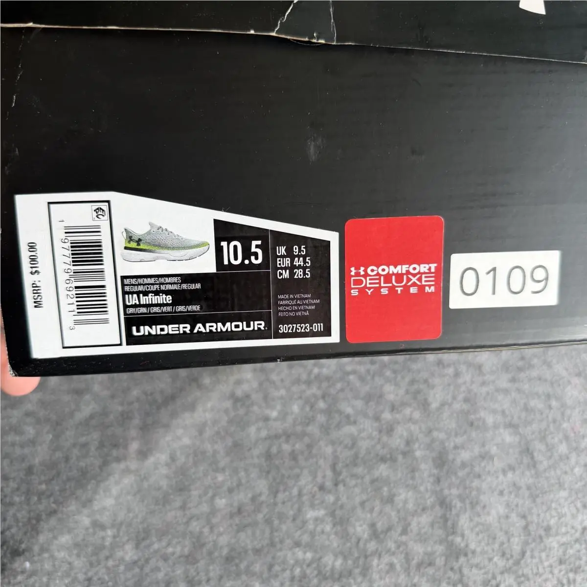 Under Armour shoes - Under Armour UA Infinite - Infinite - Gray 7