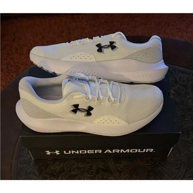 Under Armour UA Charged Surge 4 Men`s Running Shoes White Size 15