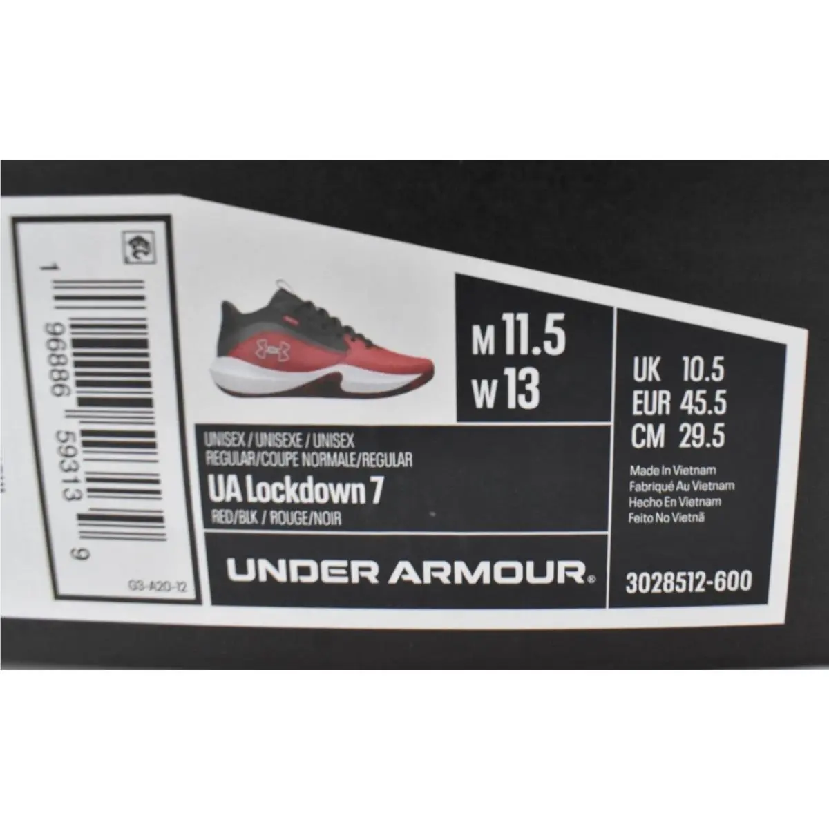 Under Armour shoes - Under Armour Lockdown 7 - Lockdown - Black (UPC: 196886593139) 10