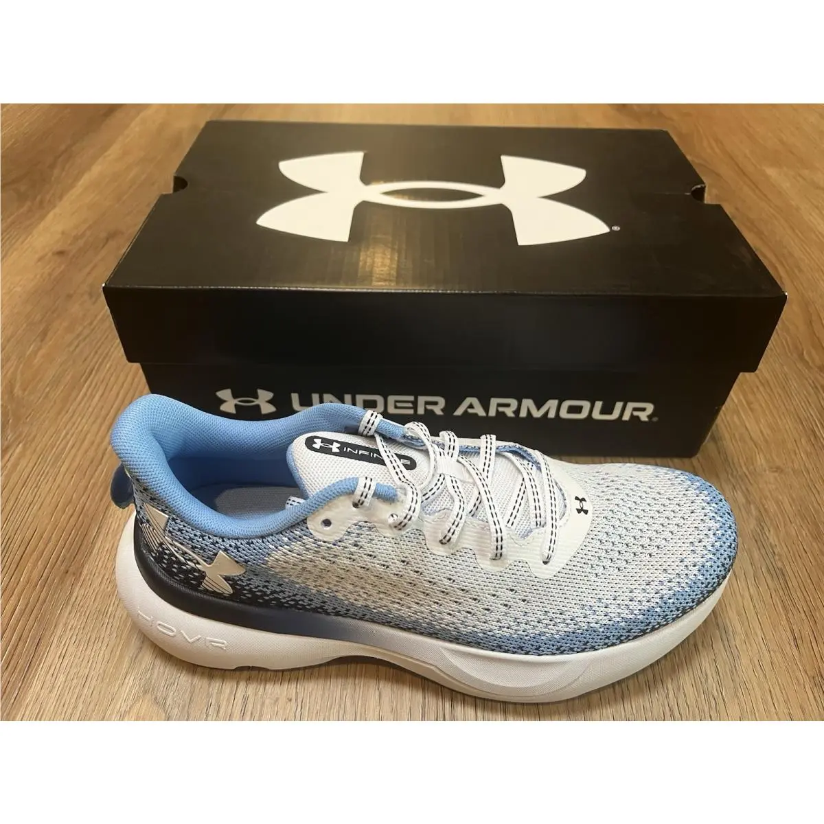Under Armour Infinite Shoes Run Athletic Carolina Blue/ White Men 7.5