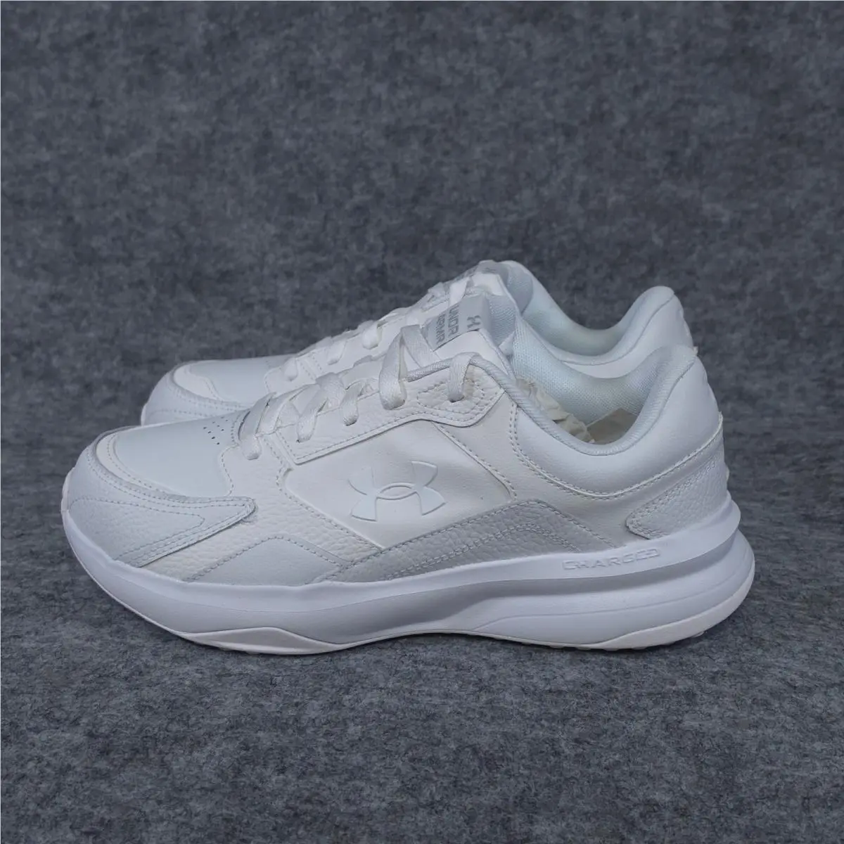 Under Armour UA Edge Leather 4E Extra Wide Mens White Sneakers Size 10.5