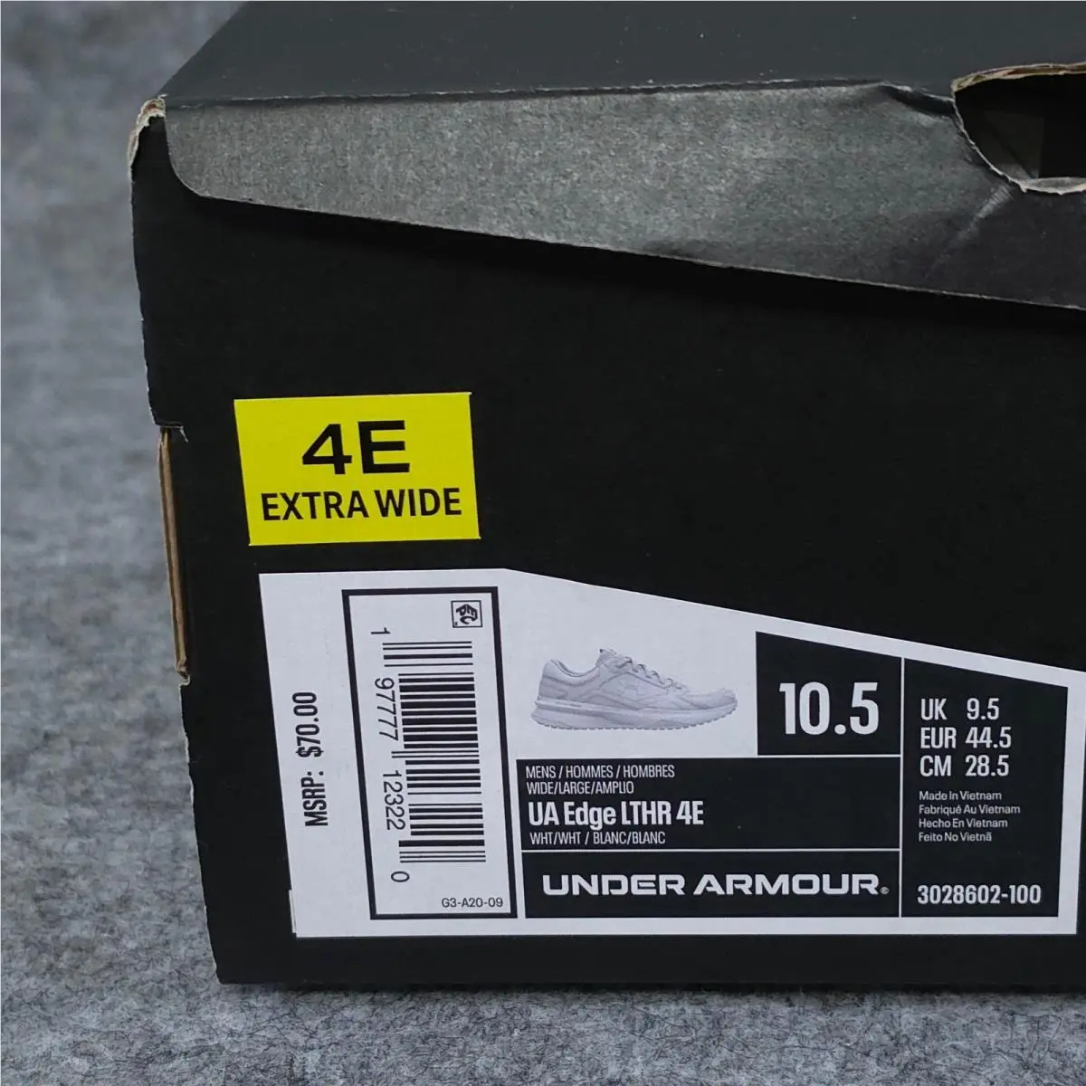 Under Armour shoes - UA Edge LTHR 4E - Edge LTHR - White 5