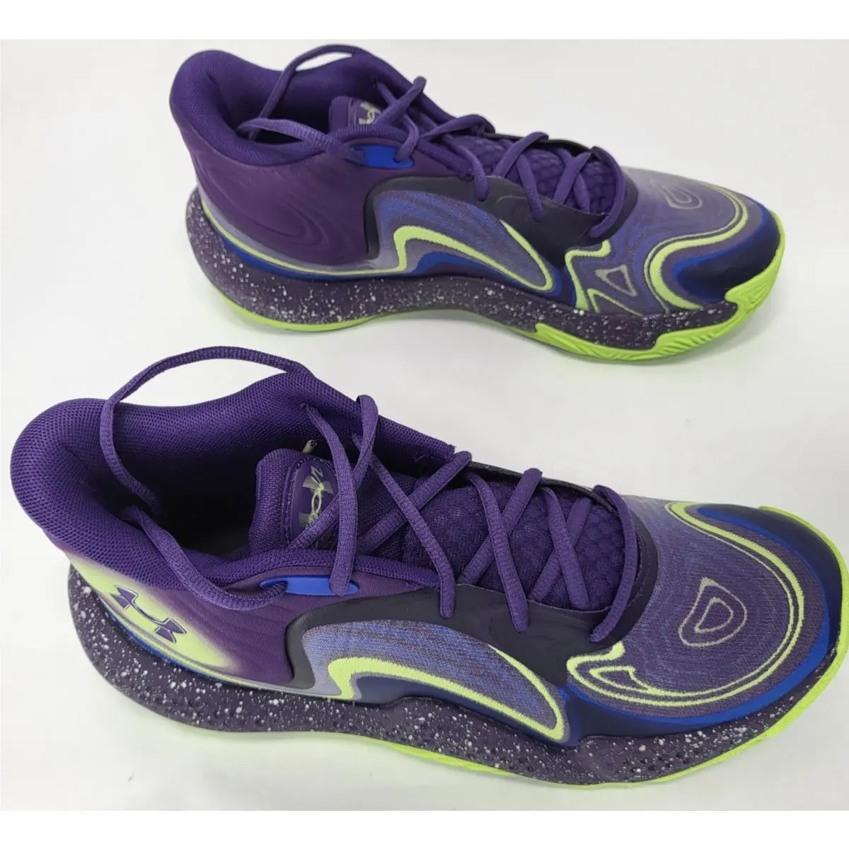 Under Armour shoes - Under Armour Spawn 6 Mid - 3028337-500 - Purple Green 9