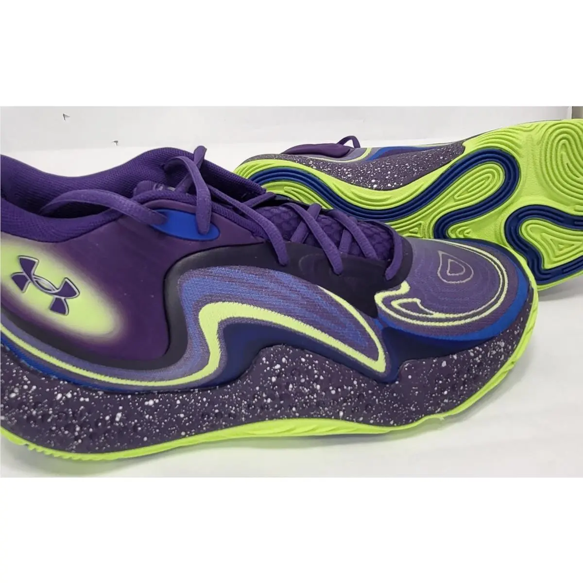 Under Armour shoes - Under Armour Spawn 6 Mid - 3028337-500 - Purple Green 13