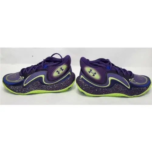 Under Armour shoes - Under Armour Spawn 6 Mid - 3028337-500 - Purple Green 6