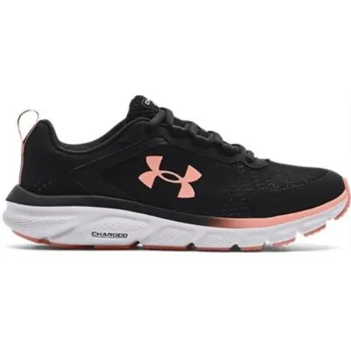 Under Armour Women`s UA Charged Assert 9 Running Shoes Black/white/pink Sandas