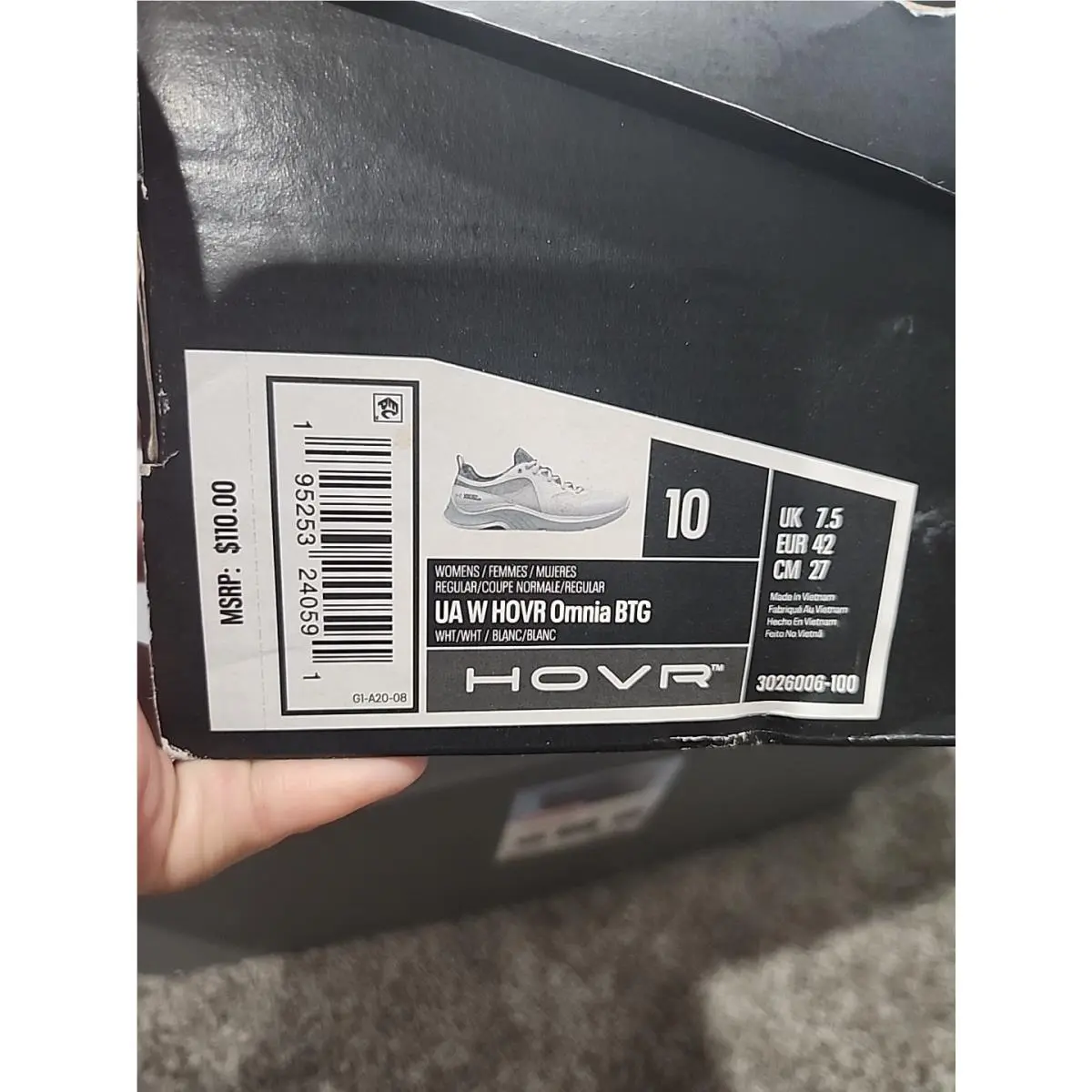 Under Armour shoes - UA HOVR Omnia BTG - HOVR Omnia BTG - 3026006-101 - White (UPC: 195253240591) 11