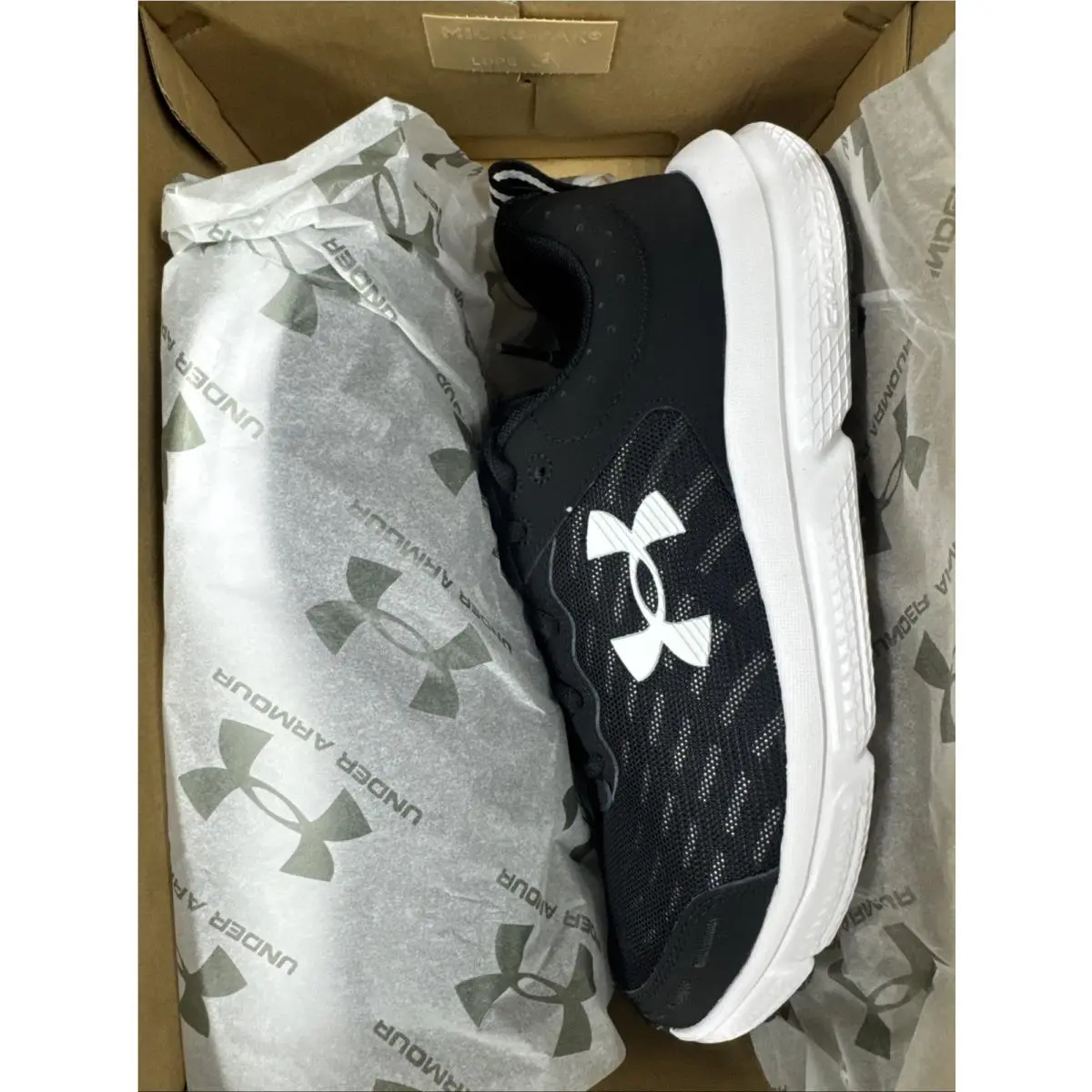 Under Armour shoes - Charged Assert Wide - Charged Assert Wide - BLACK/BLACK/WHITE 1