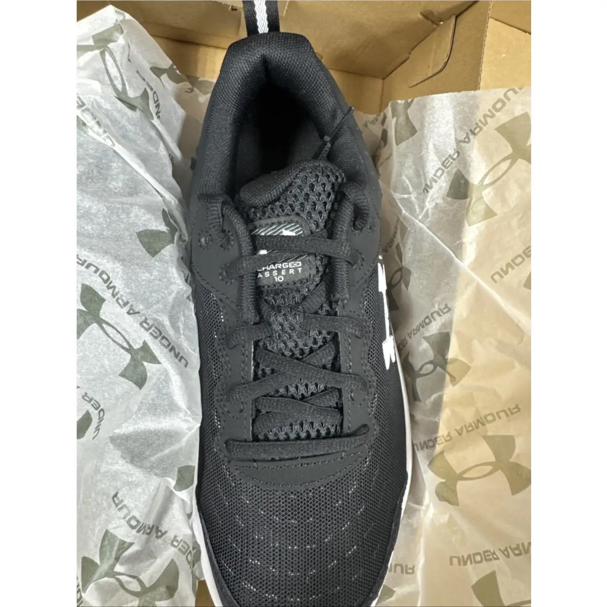 Under Armour shoes - Charged Assert Wide - Charged Assert Wide - BLACK/BLACK/WHITE 2
