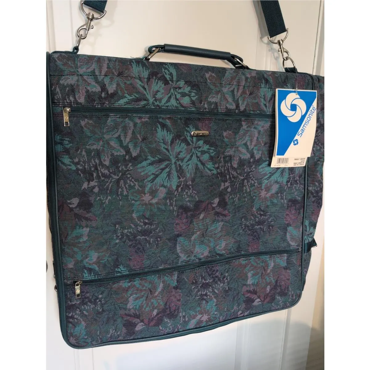 1992 Samsonite Garment Bag Suitcase Floral Tapestry Luggage - Granny Chic