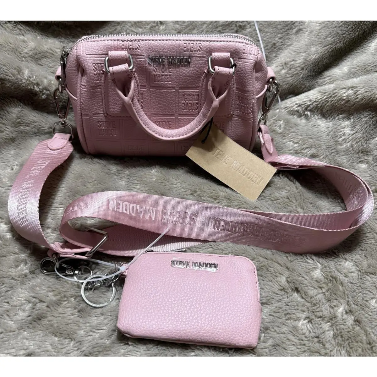 Steve Madden Blush Bcasey Handbag Crossbody Purse Mini Pouch Shoulder Strap