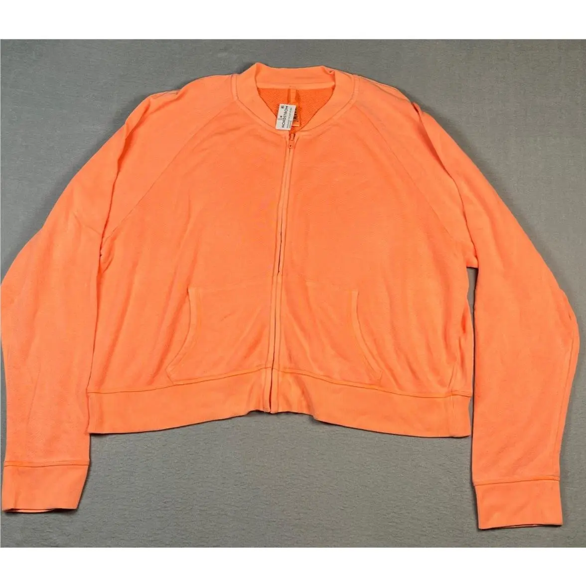 Terry Zip Up Oversized Jacket Peach Size 4X Plus Comfort Modal Luxury by Skims