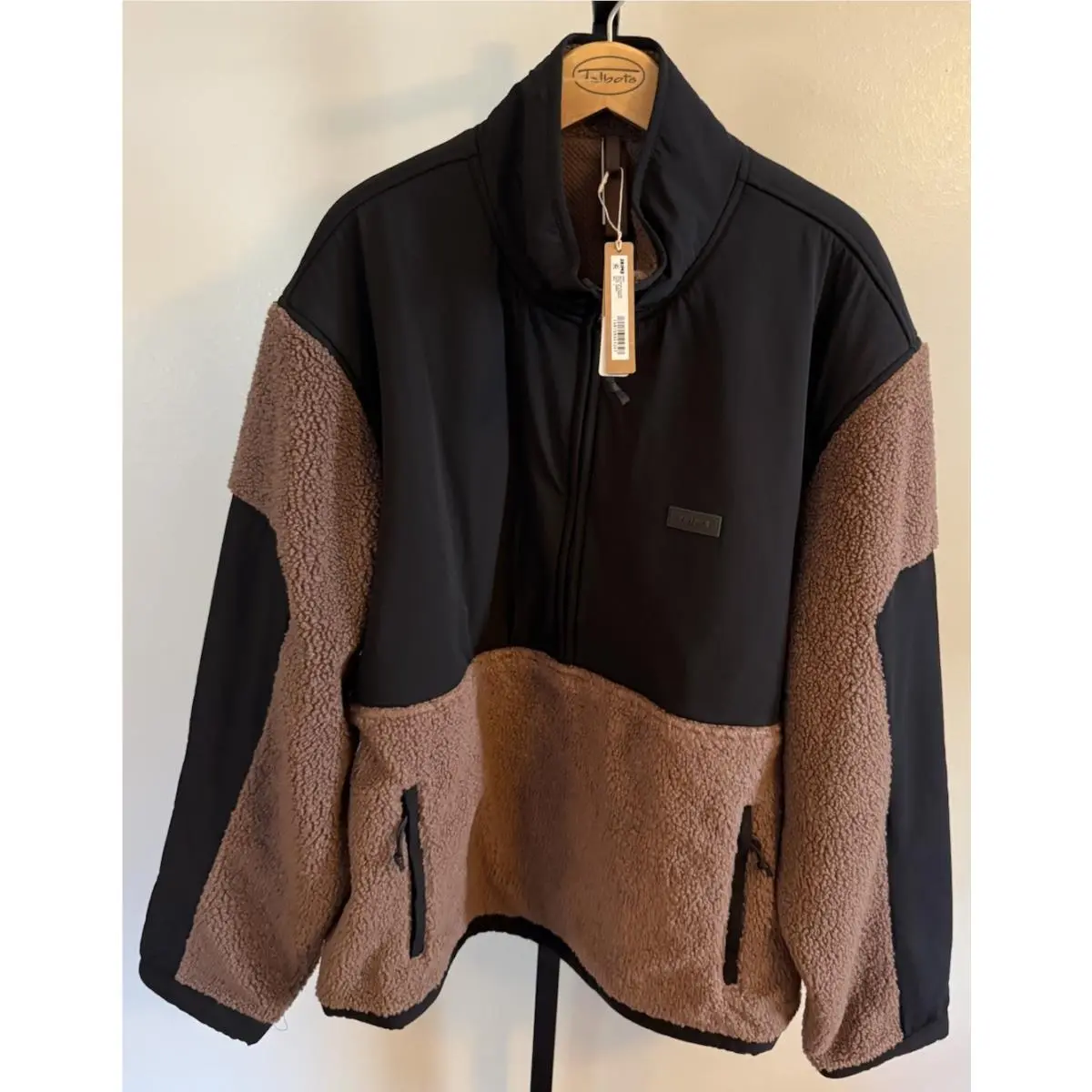 Teddy Half Zip Up Pullover Women`s Size Large PL-PLO-9944W Umber by Skims