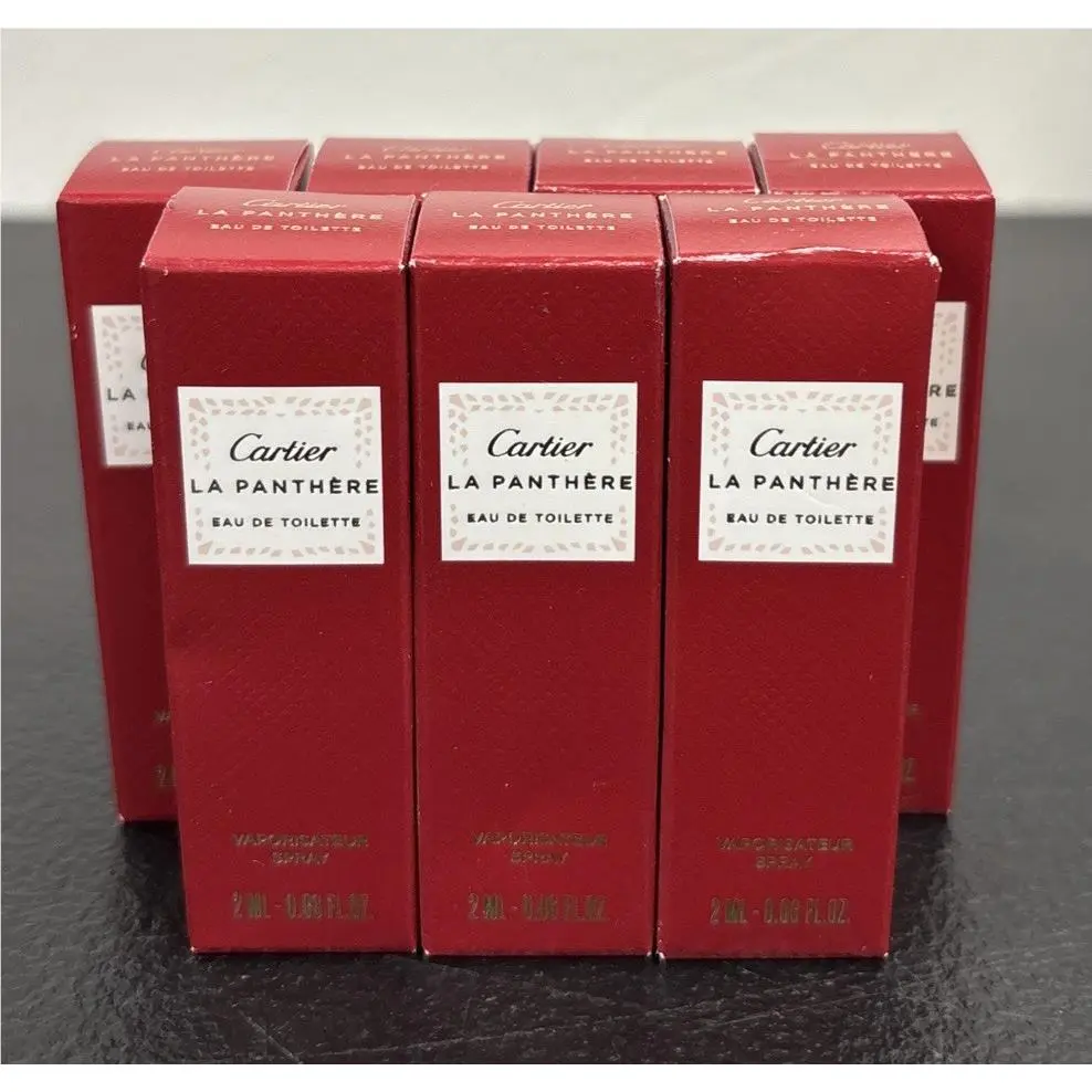 Cartier La Panther Eau De Perfum Spray 0.06oz 2ml Samples 7 Units