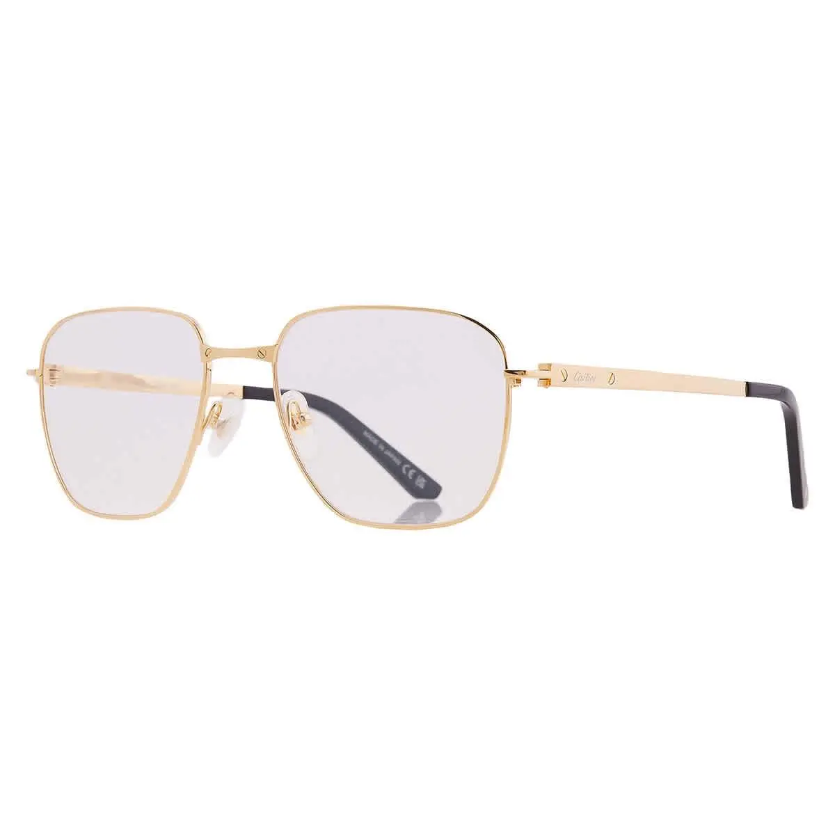 Cartier Santos de Cartier Demo Square Men`s Eyeglasses CT0553O 005 56 - Frame: Gold