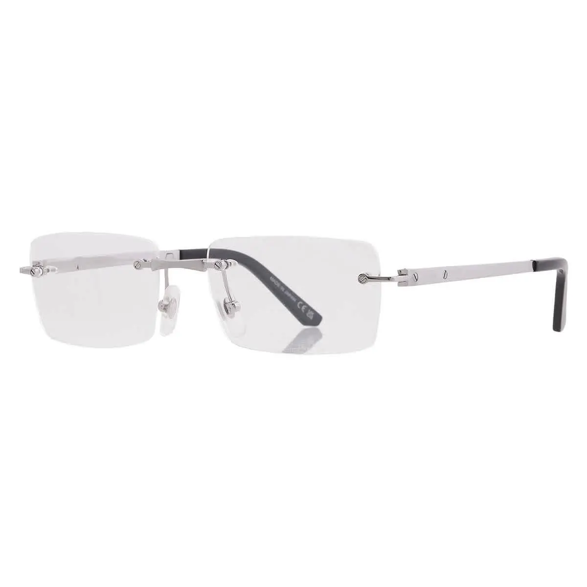 Cartier Santos de Cartier Demo Rectangular Men`s Eyeglasses CT0511O 003 55 - Gray, Frame: Grey