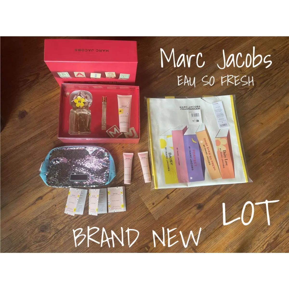 Marc Jacobs Daisy Eau So Fresh Gift Set with Tote Bag Lotion
