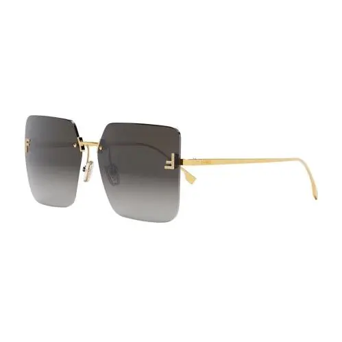 Fendi FE 4082 US 30B Shiny Crystal Endura Gold Grey Lens Women Sunglasses
