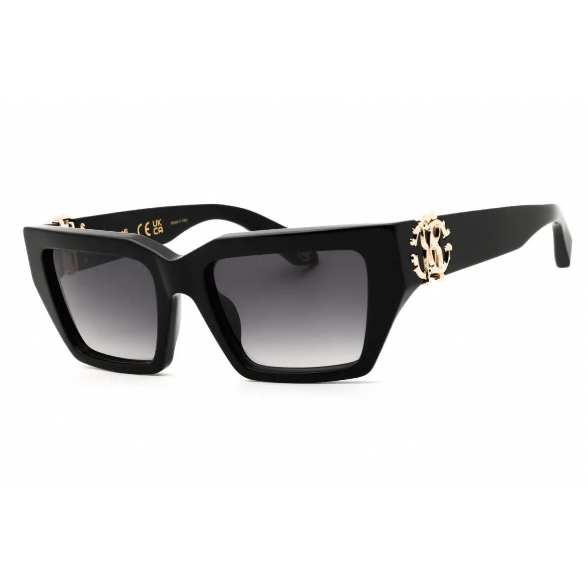 Roberto Cavalli SRC016M 0700 Sunglasses Black Frame Gray Lenses 55mm