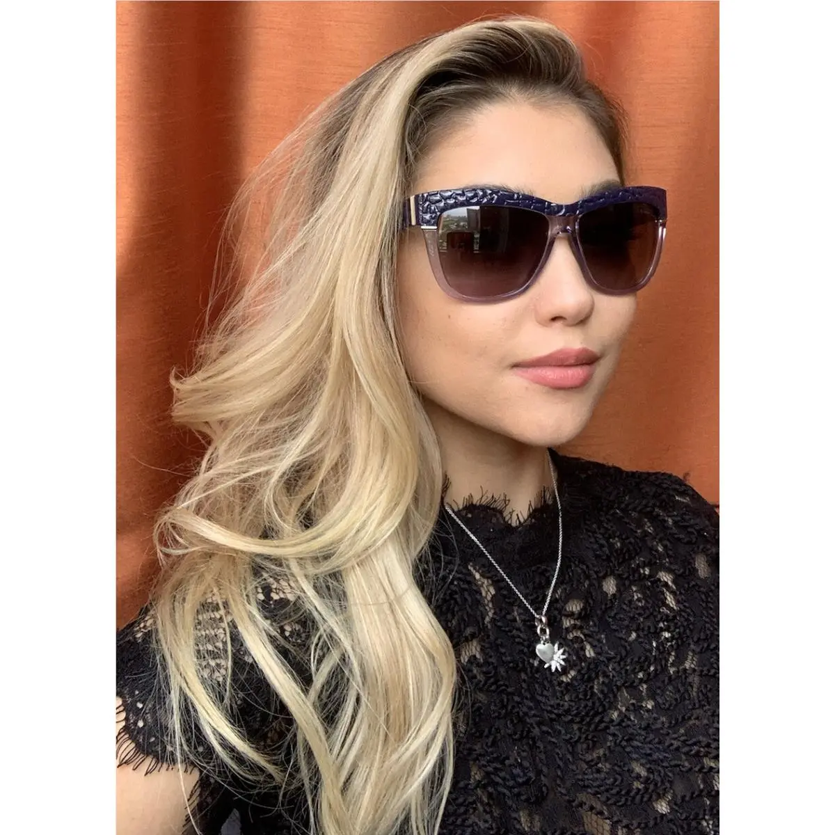 Roberto Cavalli Purple Oversized Cat Eye Women`s Sunglasses Italy