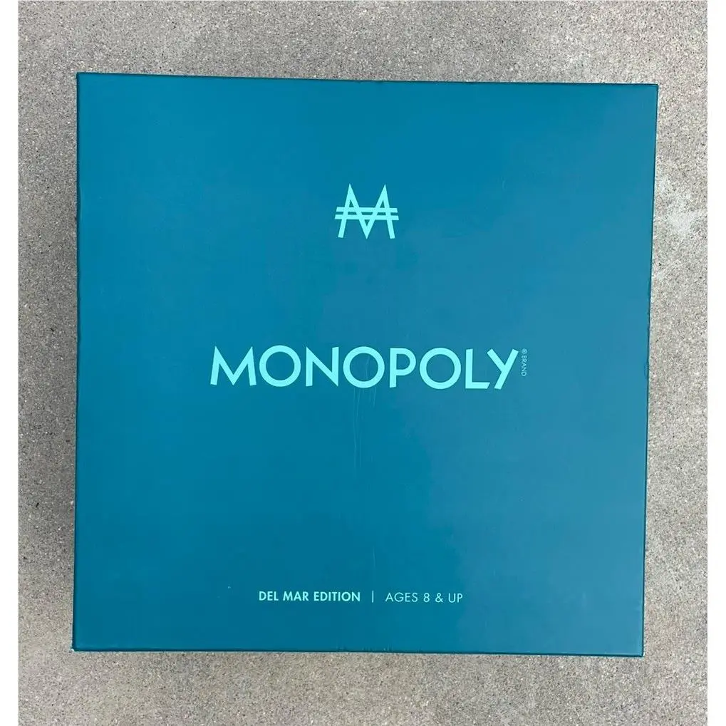 WS Game Monopoly Del Mar Edition Shagreen Luxury Game Board Set