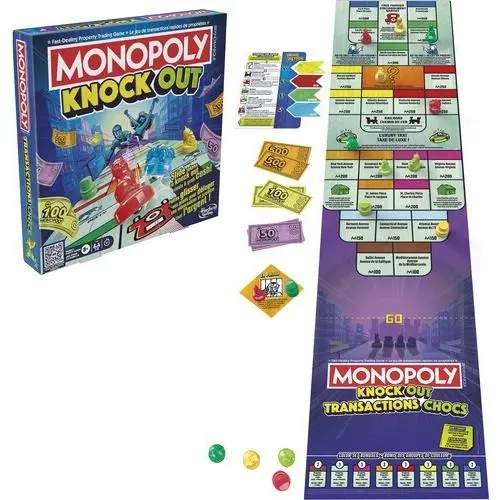 WB Hasbro Gaming - Monopoly Knockout Family Party Board Game