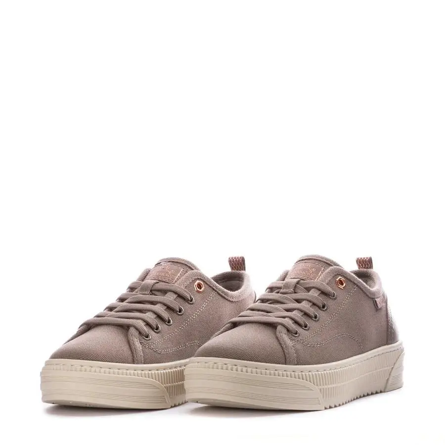 Bobs by Skechers Copa 114640-TPE Sneaker Womens 6 B Taupe Platform Shoes RHS8459