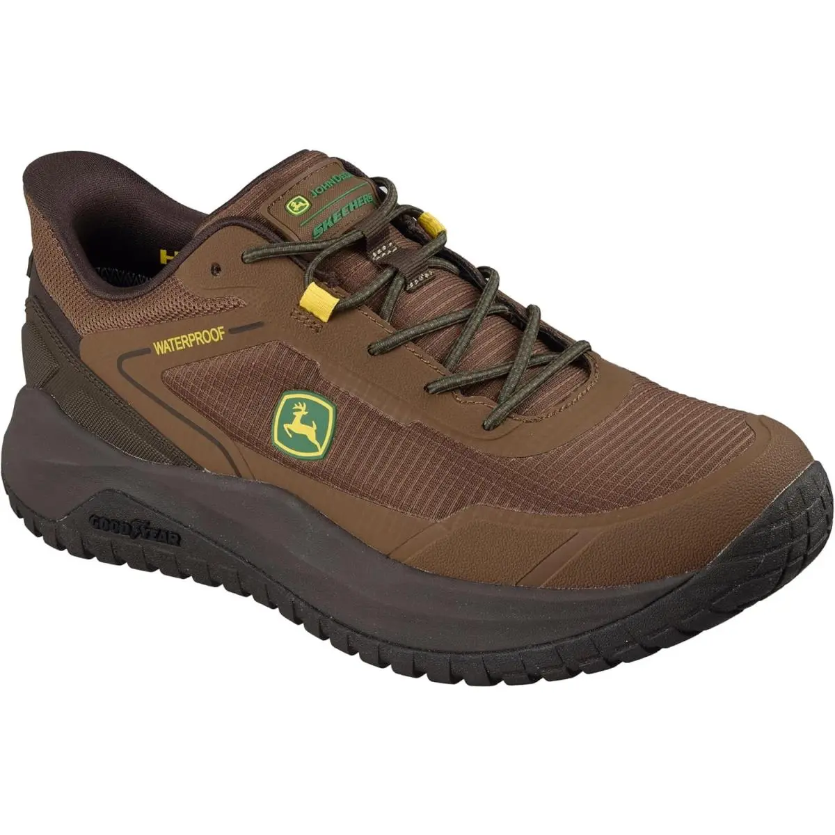 Skechers Men`s John Deere Waterproof Ripstop Slip-in Shoes Goodyear Traction