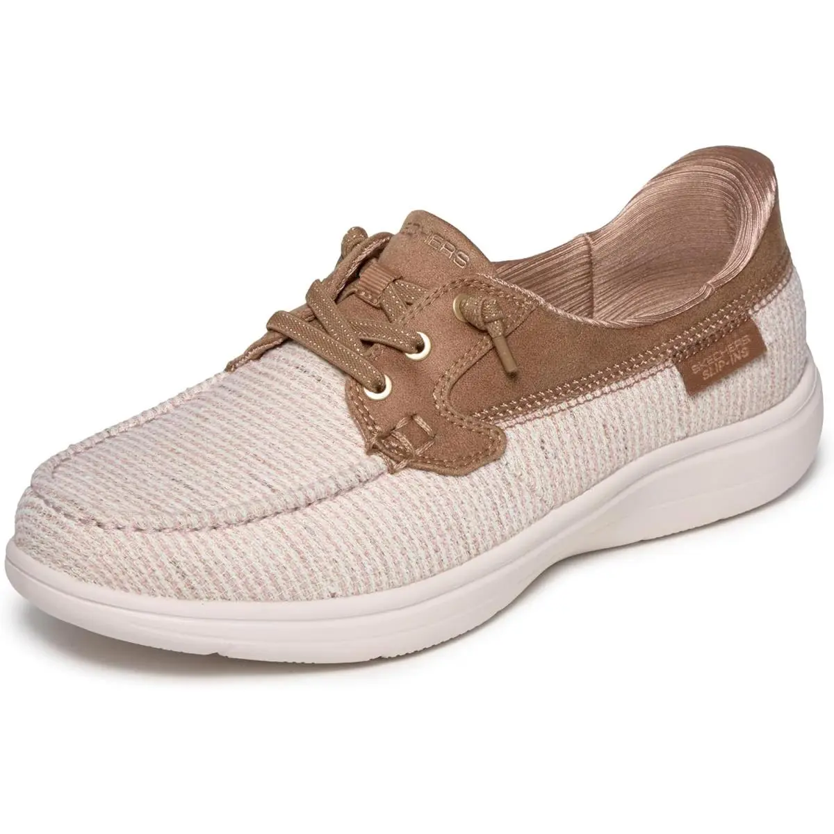 Skechers Women`s Hands Free Slip-ins On-the-go Flex Glittery Boat Shoe