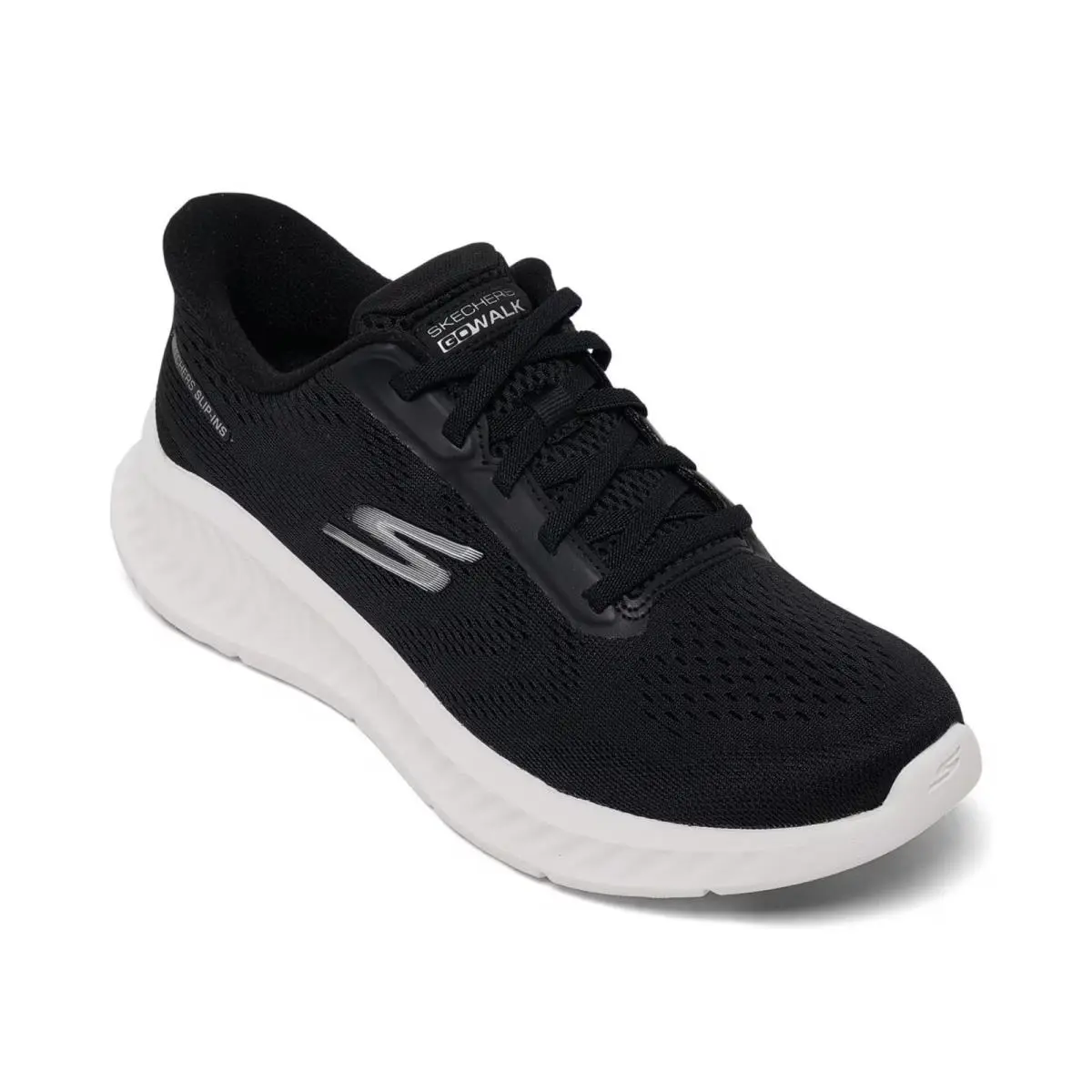 Womens Skechers Slip-ins: Go Walk Now - Khloe Walking Sneakers Black White