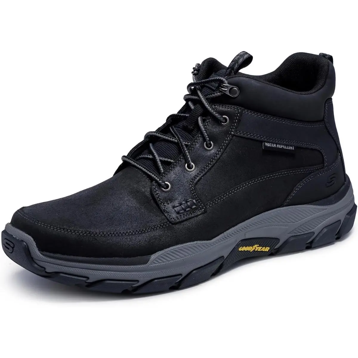 Skechers Mens Respected Boswell Mid-top Goodyear Outsole Shoes - Black or Brown