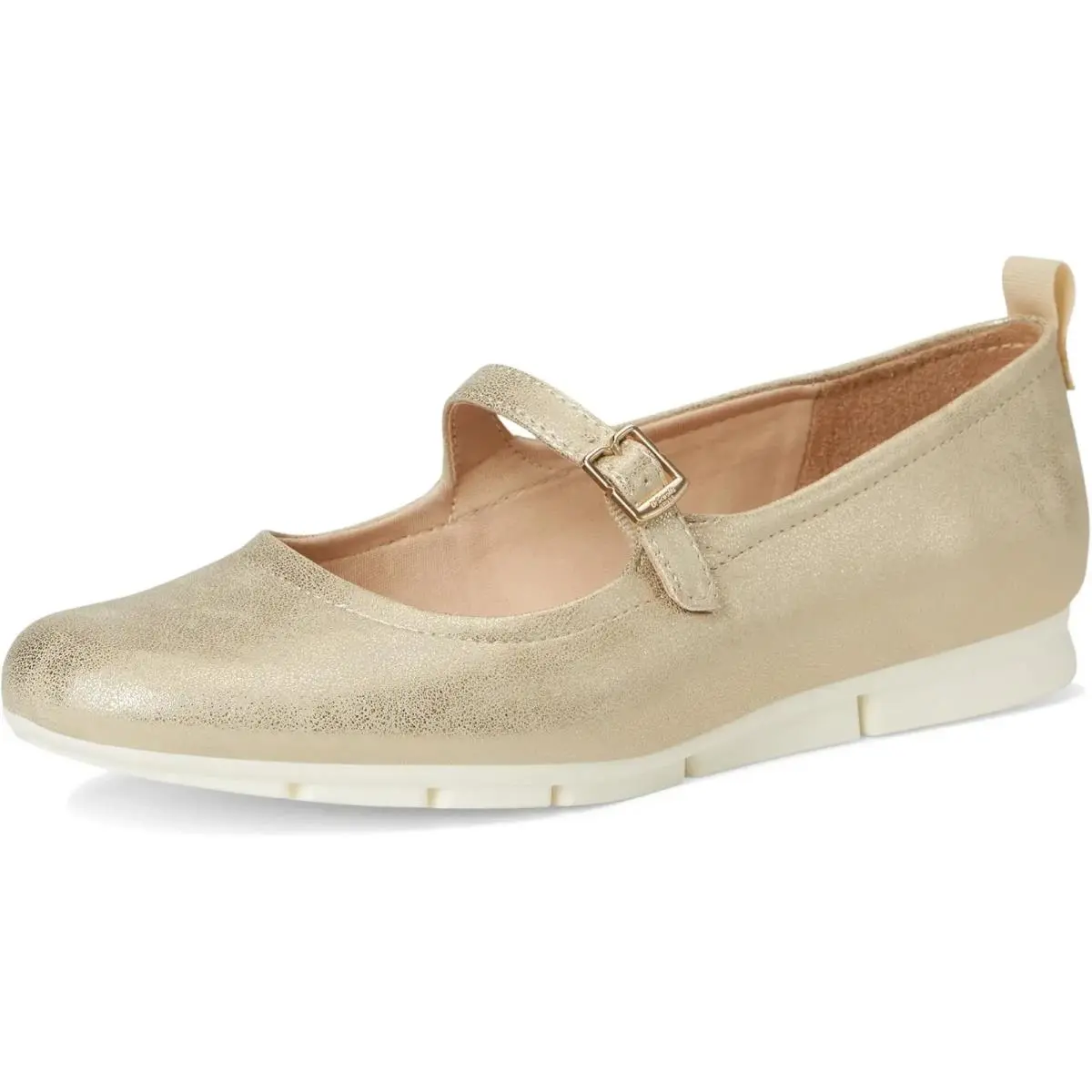 Skechers Drscholl`s Shoes Women Gold Scrub Wide Fit Sandals Slip On Instep Strap