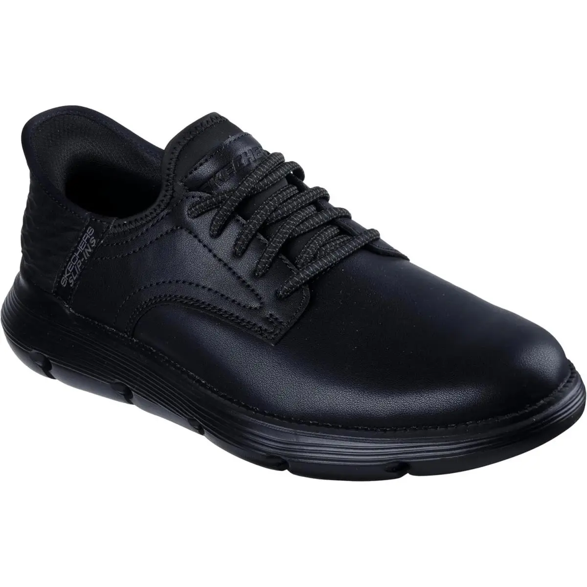 Skechers Men`s Garza Gervin Slip-on Shoes - Black Grey or Brown Medium and Wide