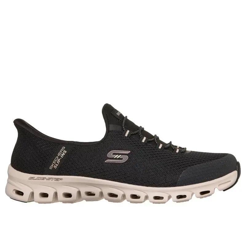 Skechers Women`s Slip-ins: Glide-step - Vibey Slip-in Shoe Black/natural - 10455 - BLACK/NATURAL