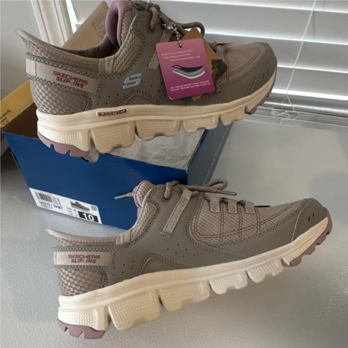 Skechers shoes - Skechers Summits AT Slip-ins - Summits - 180270/TPMT - Taupe, Cream, Mauve 6