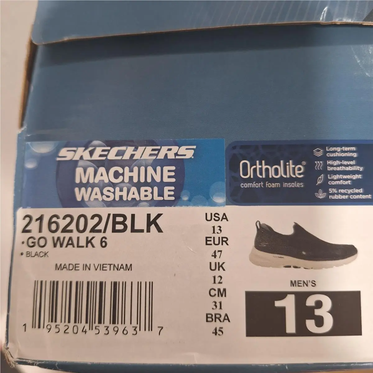 Skechers shoes - Skechers Slip-ins Go Walk 6 - 216202 - Black (UPC: 195204539637) 7