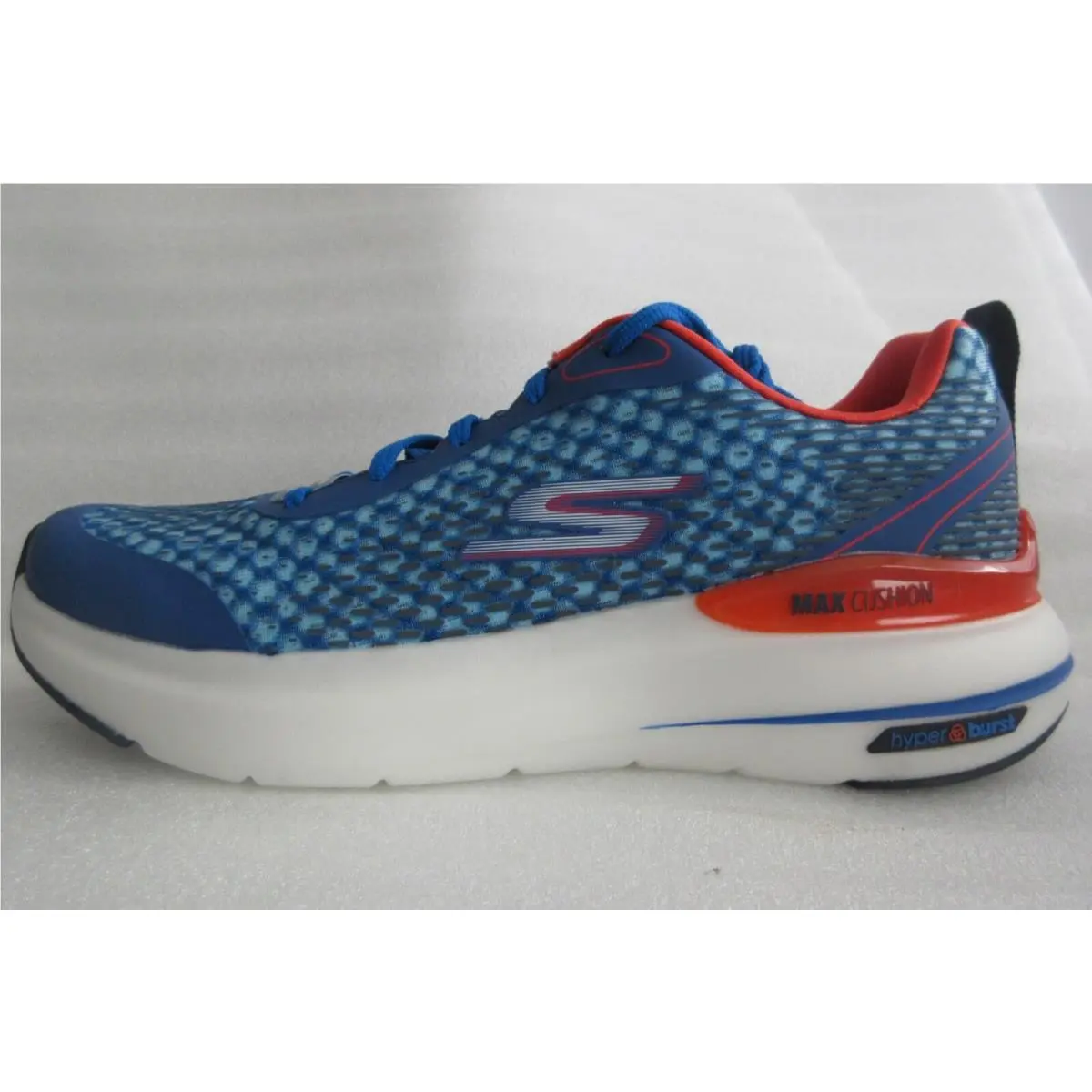 Skechers Max Cushioning Hyper Burst - Synergy Mens 220651 Blue/orange Size 10